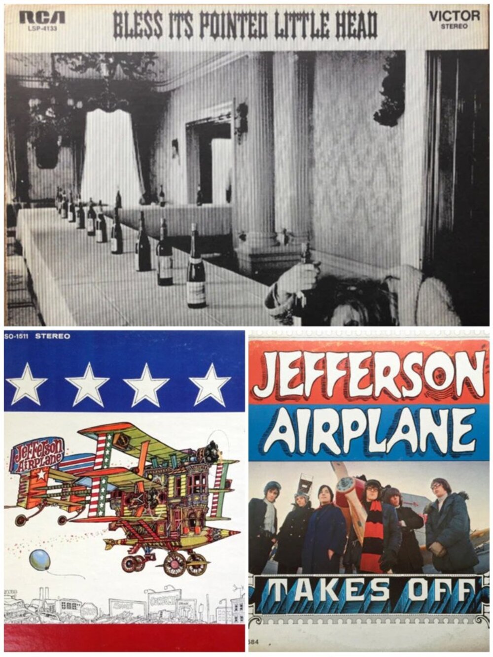 Lot Of 3 Jefferson Airplane Vinyl Albums